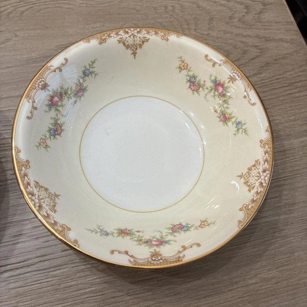 Homer Laughlin Bowls ARISTOCRAT M52N5 Fruit Dessert Set Of 2 Eggshell Nautilus.
